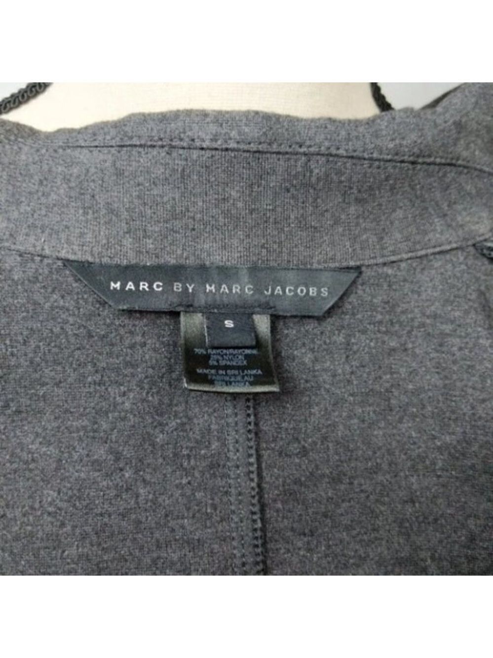 Marc By Marc Jacobs Cropped Gray Blazer S - Picture 6 of 8